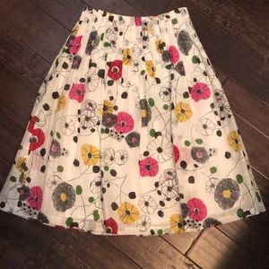 Lafayette 148 New York white floral skirt.